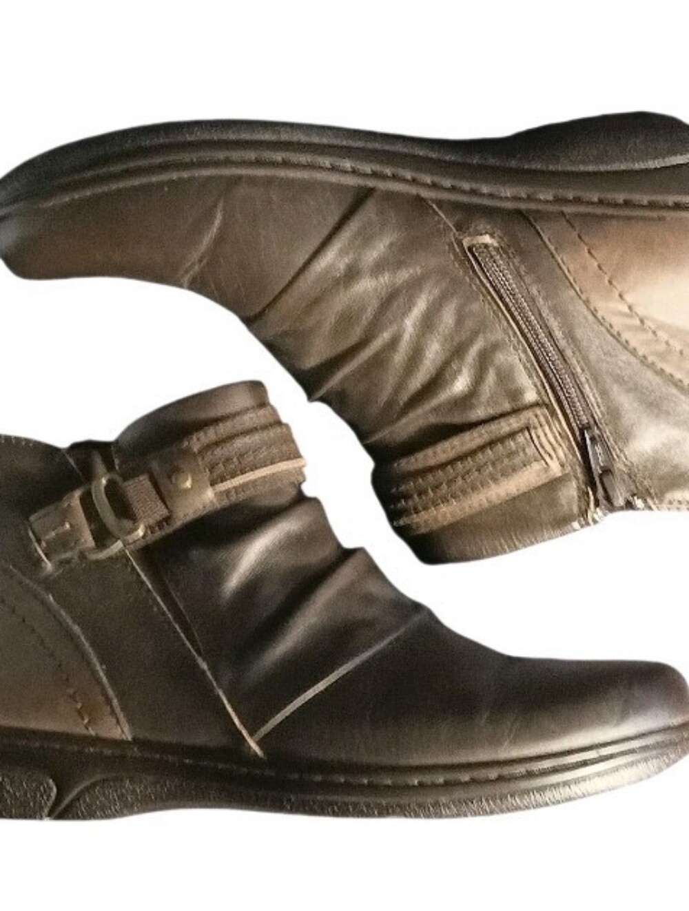 EARTH ORIGINS Women 8M Leather Orthopedic Comfort Arch Support Ankle Boots Brown